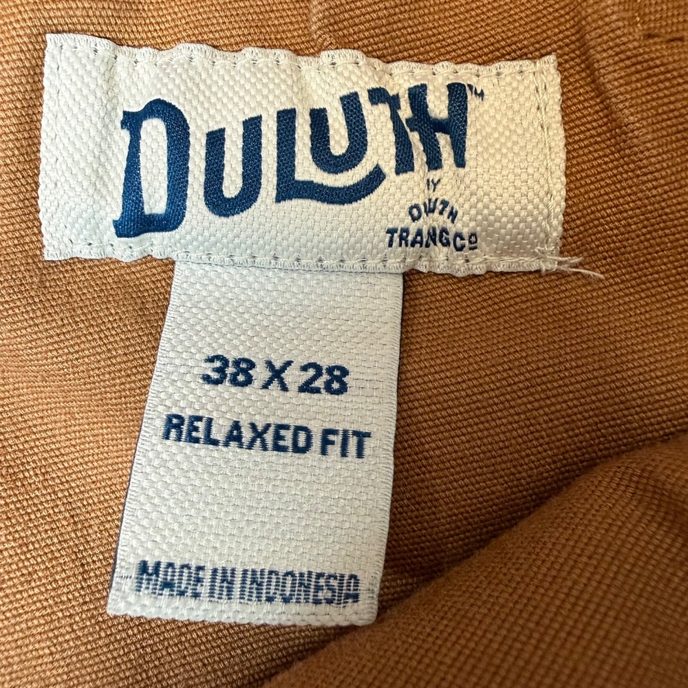 Duluth Trading Flex Fire Hose Cargo Pants Mens Tag 38x28 Rust Brown Workwear - Picture 5 of 10